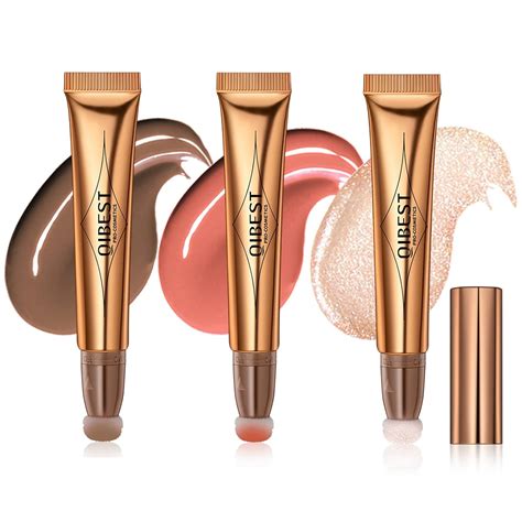 Amazon.com: Cream Bronzer Contour Beauty Wand, Highlighter Contour Blush With Cushion Applicator ...