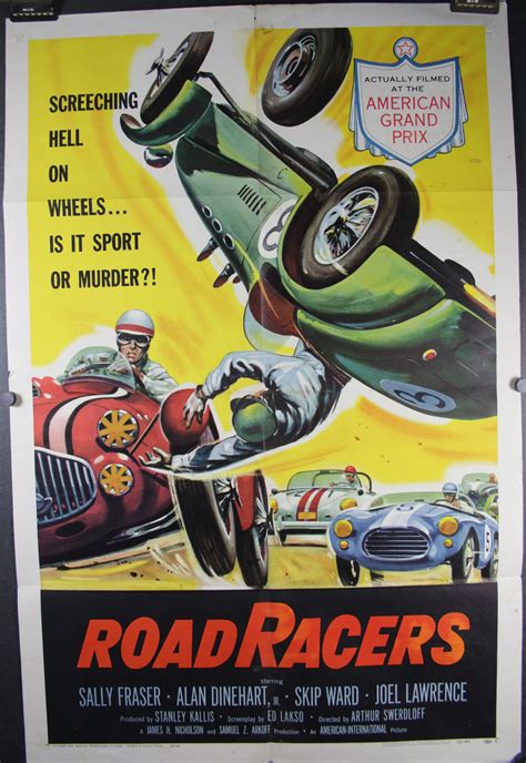 ROAD RACERS, Original Hot Rod Vintage Car Racing Movie Theater Poster For Sale - Original ...