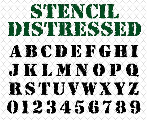 Stencil font Stencil font for Stencil font Stencil distressed | Etsy