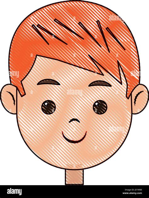 drawing head face smiling child character Stock Vector Image & Art - Alamy