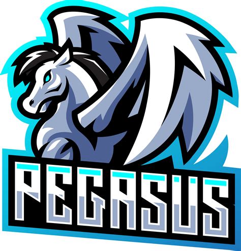 Pegasus esport mascot logo design By Visink | TheHungryJPEG