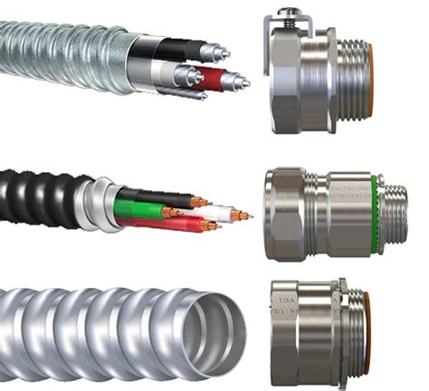 FMC Flexible Conduit Fittings Flex, AC-MC, PVC Jacketed Armored Cable ...