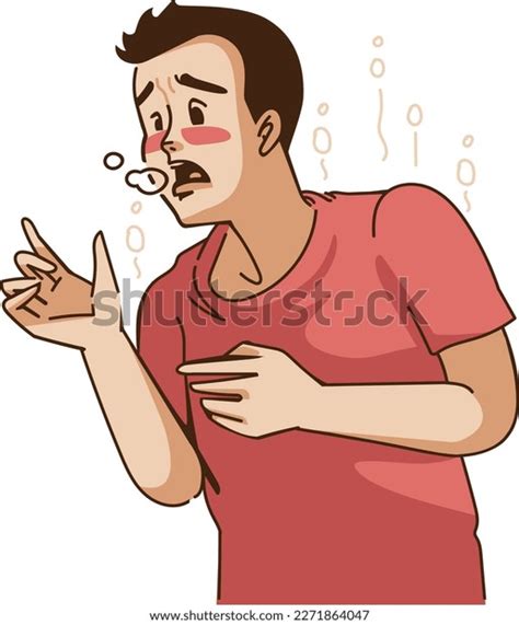 Rapid Breathing Man Symptoms Heat Stroke Stock Vector (Royalty Free) 2271864047 | Shutterstock