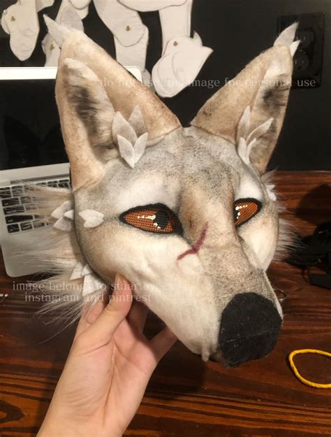 timber/grey wolf therian mask! in 2023 | Cat mask, Wolf mask, Canine art