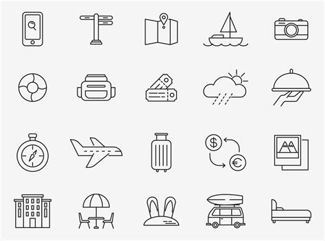 Travel Minimal Vector Icons