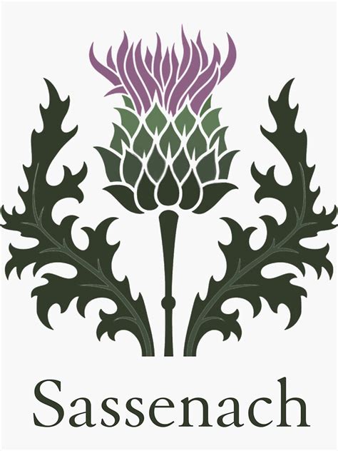 "Sassenach Scottish Thistle Flower of Scotland" Sticker for Sale by podartist | Redbubble