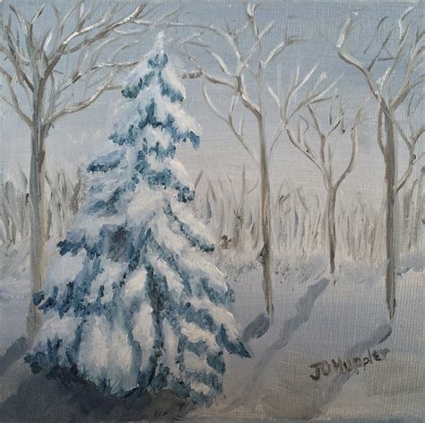 Painting Snow On Trees at PaintingValley.com | Explore collection of ...