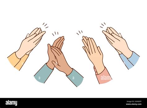 Cartoon woman clapping hands Stock Vector Images - Alamy