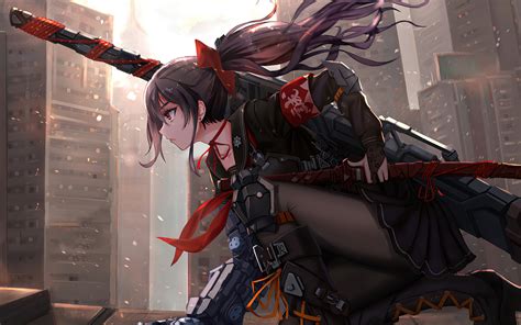 1920x1200 Anime Cyber Arm Sword Girl 4k 1080P Resolution ,HD 4k Wallpapers,Images,Backgrounds ...