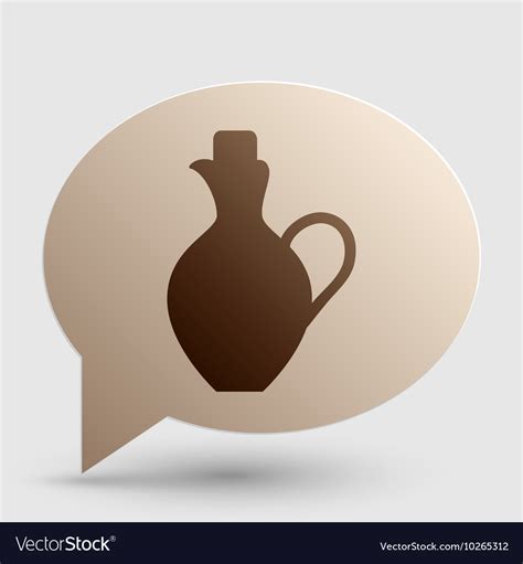 Amphora sign brown gradient icon Royalty Free Vector Image