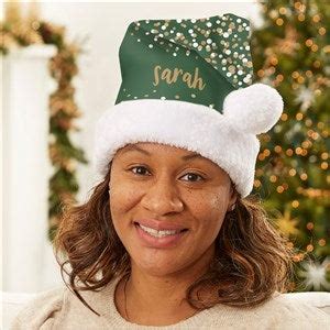 Sparkling Name Personalized Santa Hat