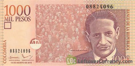 1000 Colombian Pesos banknote (Jorge Eliécer Gaitán) - Exchange yours