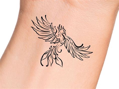 Phoenix Open Wings Temporary Tattoo - Etsy