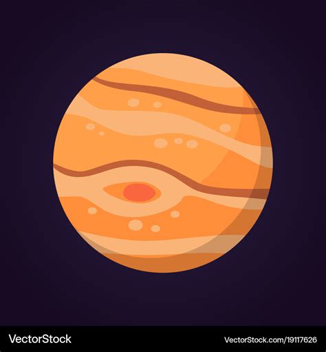 Jupiter planet isolated Royalty Free Vector Image