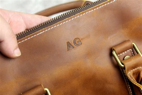 20 Leather Duffel Bag Personalized Leather Travel Bag - Etsy