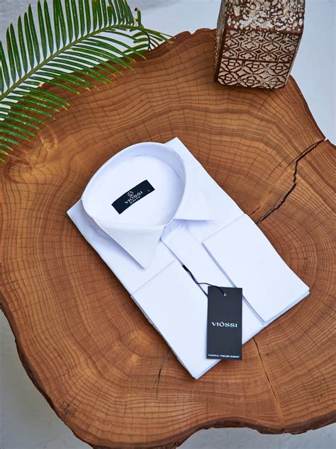 White Slim-Fit Tuxedo Shirt