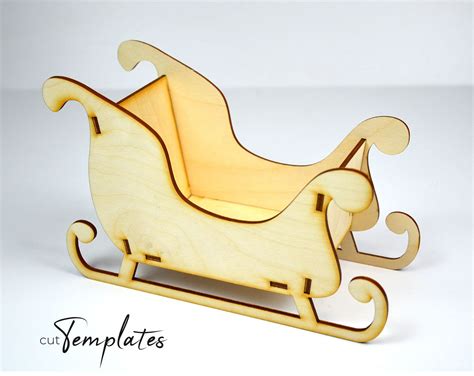 File for Laser Cut 3mm Christmas Santa Sleigh Vector Template - Etsy Australia