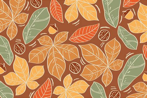 Trendy Colorful Autumn Leaves Pattern 1361344 Vector Art at Vecteezy