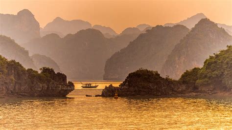 Wallpaper : nature, lake, boat, Ha Long Bay Vietnam 1920x1080 - Francazo - 1968241 - HD ...