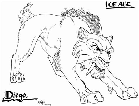 Saber Tooth Tiger Coloring Page at GetColorings.com | Free printable colorings pages to print ...