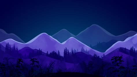 Mountain Minimalist Night Wallpaper, HD Minimalist 4K Wallpapers ...