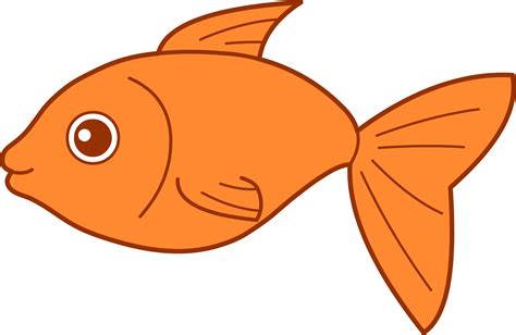 Happy Goldfish Design - Free Clip Art | Fish clipart, Fish cartoon drawing, Cartoon fish