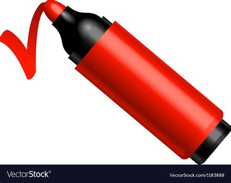 Red marker Royalty Free Vector Image - VectorStock