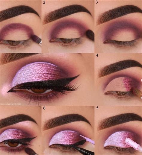 How to draw eyeshadow makeup tutorials step by step? - Lilyart | Pink ...