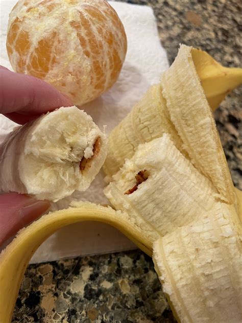 My banana had a red stripe inside. : r/mildlyinteresting