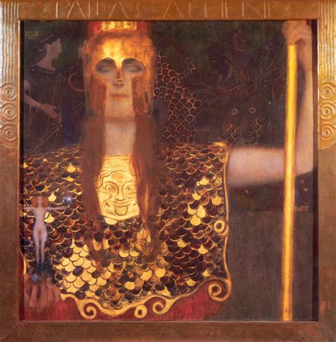 Minerva or Pallas Athena Painting | Gustav Klimt Oil Paintings