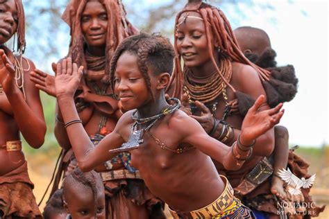 A Young Himba Girl Dancing Ondjongo, Namibia | Himba people, Himba girl, Girl dancing