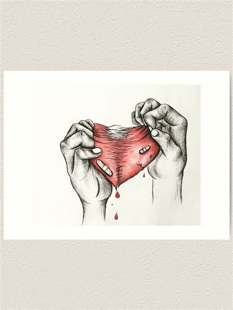 "Broken Heart" Art Print for Sale by tabithafrez | Redbubble