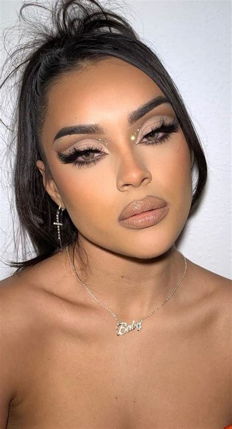 Pin by rocki🤍 on glam | Rhinestone makeup, Glam makeup look, Glamour makeup