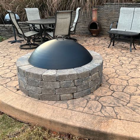 36" Solid Dome Fire Pit Cover-wood or Gas Fire Pits