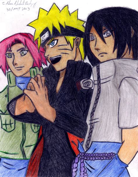 Naruto Shippuden Team 7 Reunion by Windkiron on DeviantArt