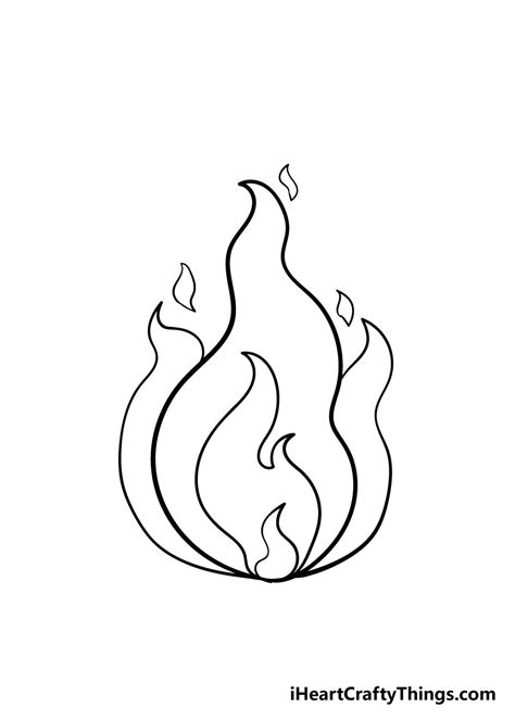 Fire Drawing - How To Draw Fire Step By Step!