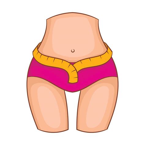 Waist measurement girls icon, cartoon style 14504374 Vector Art at Vecteezy