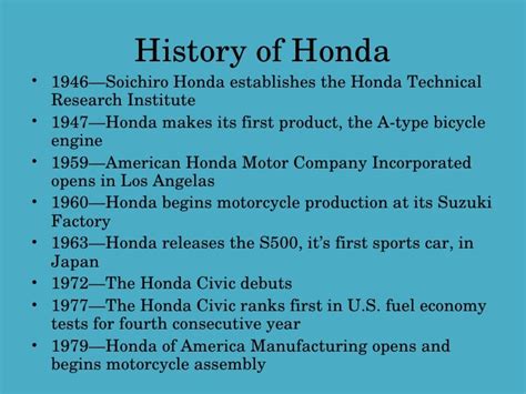 Honda Motor Company History : Honda Motor Company ~ Cerita Lawas - The foundation was ...