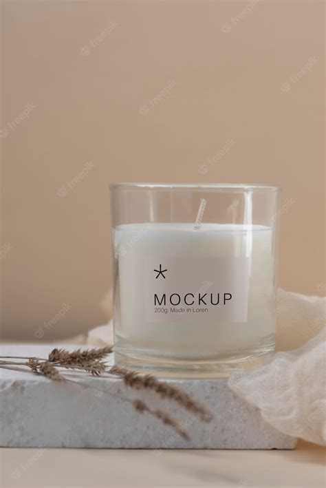 Premium PSD | Candle packaging design mockup