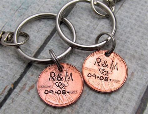 Personalized Couples Keychains His & Hers by FiredUpLadiesHammer Personalized Couple ...