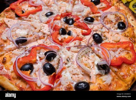 pizza background national italian food meal Stock Photo - Alamy