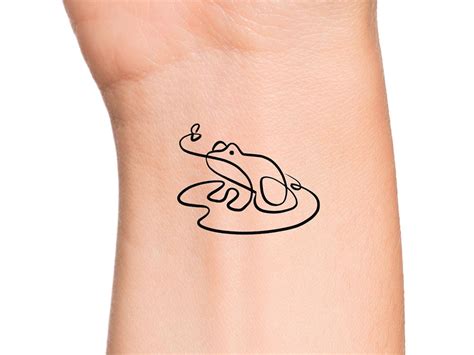 Frog Lily Pad Fly Temporary Tattoo - Etsy