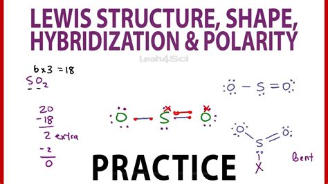 Lewis Structure, Shape, Hybridization and Polarity Practice (Organic Chemistry) - YouTube