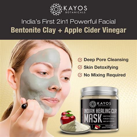 Kayos Indian Healing Clay Mask - 100% Natural Bentonite Clay with Appl – BuyKayos.com