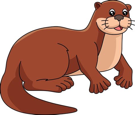 River Otter Cartoon Clipart Illustration 6458269 Vector Art at Vecteezy