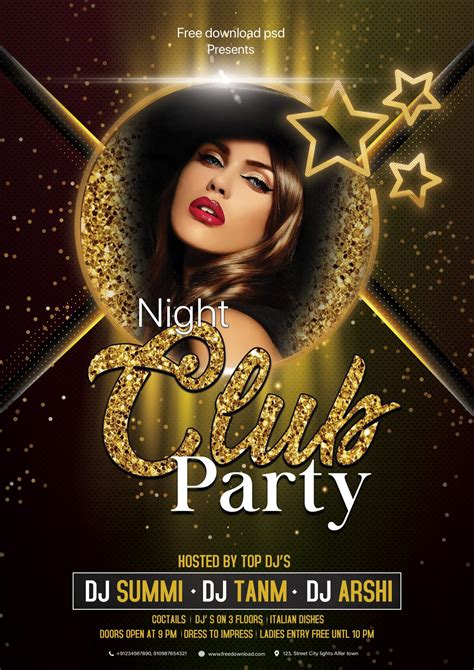 Night club party flyer template | FreedownloadPSD.com