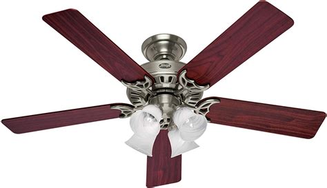 Hunter 20183 52 Inch Studio Series Ceiling Fan Brushed Nickel with Cherry/Maple Blades - Walmart.com