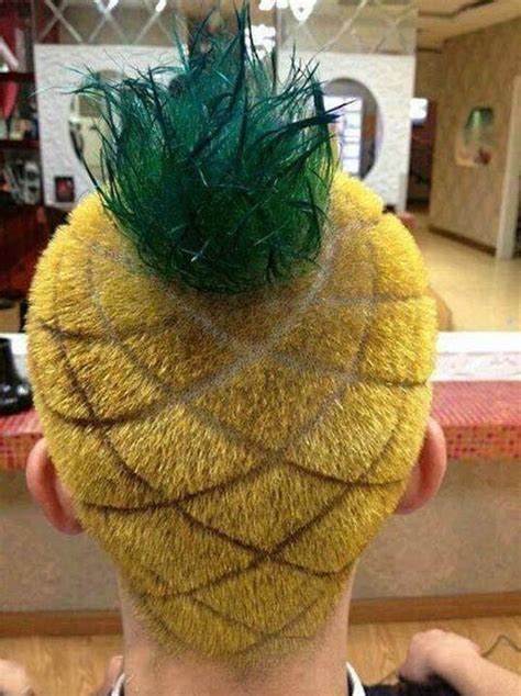 Pineapple hair cut? | Cabelo maluco, Cabelo engraçado, Penteados engraçados