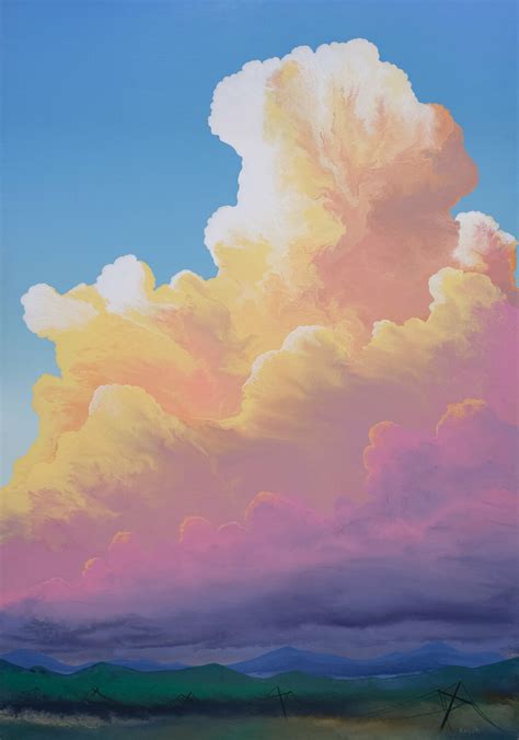 Sunset clouds by Roque Reyes (2021) : Painting Acrylic on Canvas ...