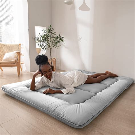 MAXYOYO Japanese Floor Mattress Futon Mattress, Thicken Daybed Futon Roll Up Guest Mattress ...